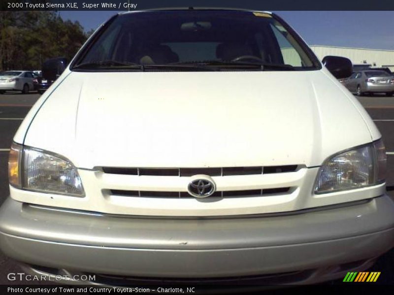 Super White / Gray 2000 Toyota Sienna XLE