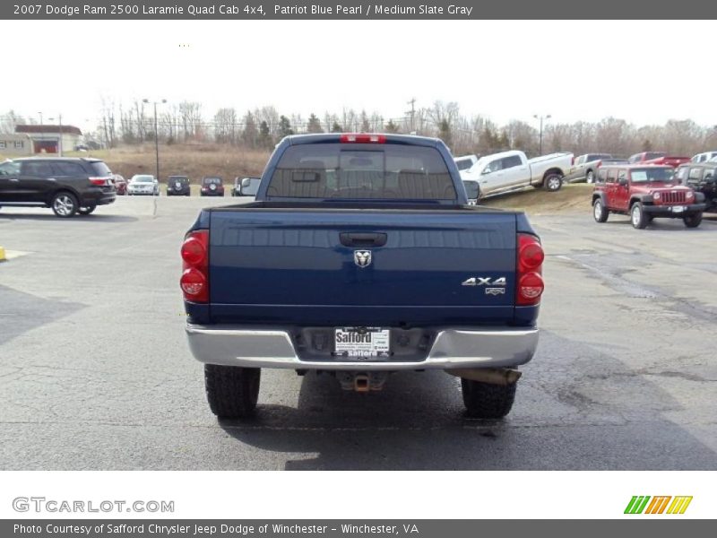 Patriot Blue Pearl / Medium Slate Gray 2007 Dodge Ram 2500 Laramie Quad Cab 4x4