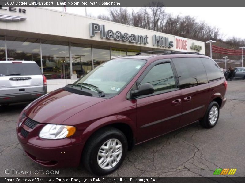 Deep Molten Red Pearl / Sandstone 2003 Dodge Caravan Sport
