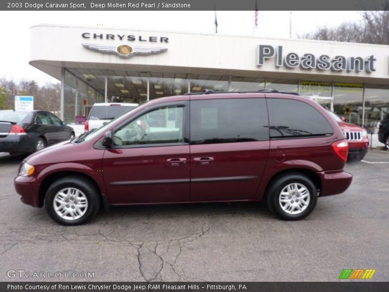 Deep Molten Red Pearl / Sandstone 2003 Dodge Caravan Sport