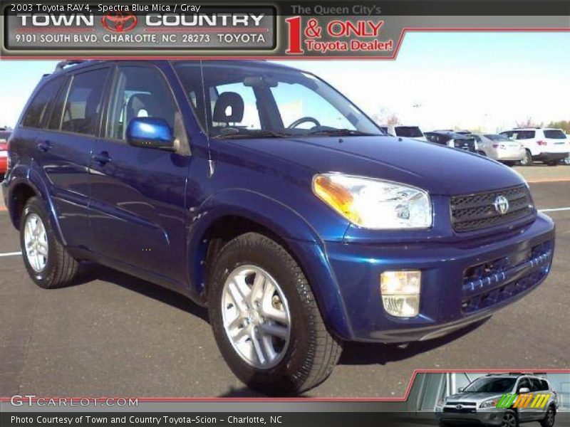 Spectra Blue Mica / Gray 2003 Toyota RAV4