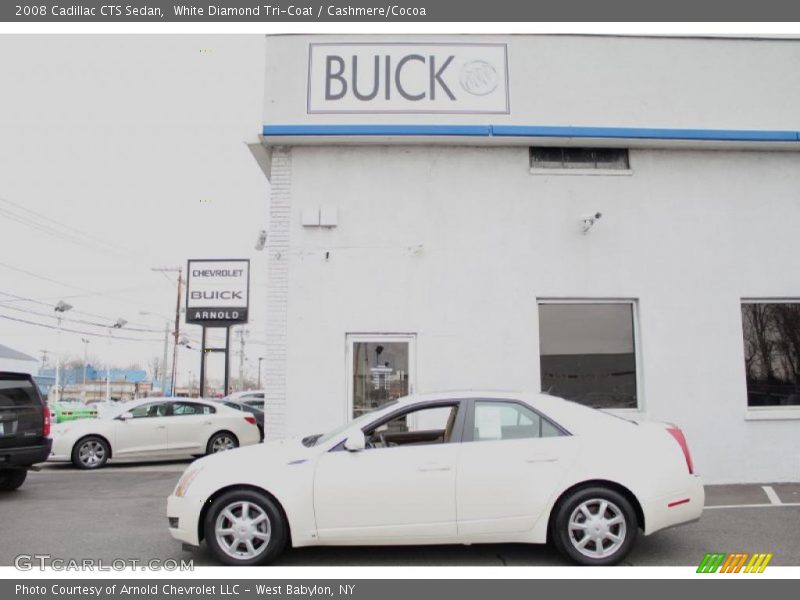 White Diamond Tri-Coat / Cashmere/Cocoa 2008 Cadillac CTS Sedan