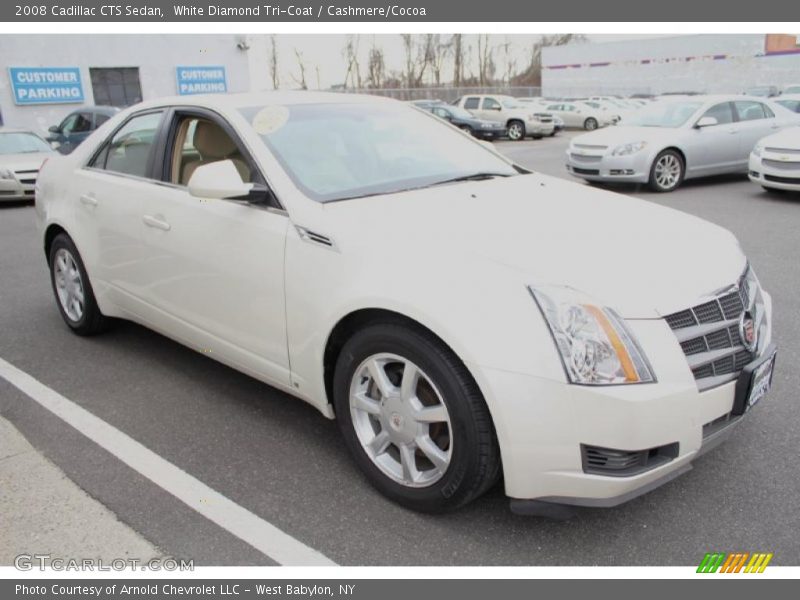 White Diamond Tri-Coat / Cashmere/Cocoa 2008 Cadillac CTS Sedan