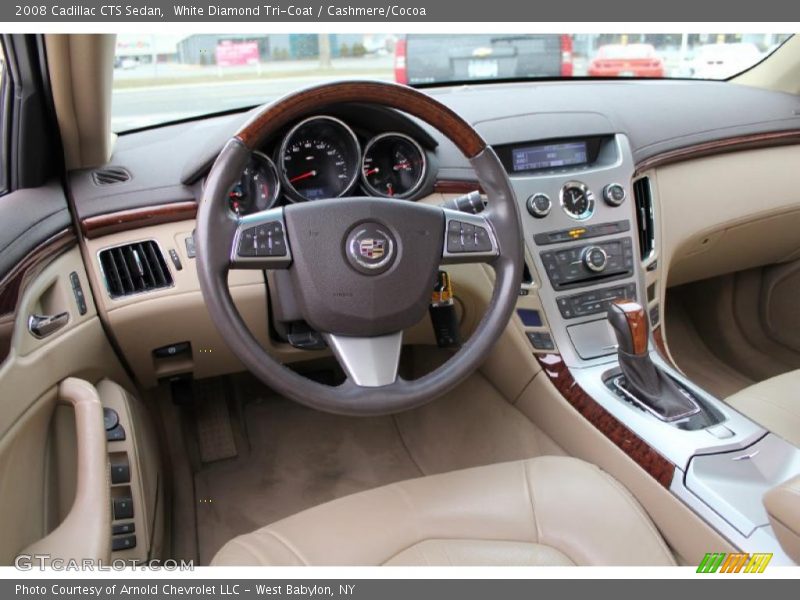 White Diamond Tri-Coat / Cashmere/Cocoa 2008 Cadillac CTS Sedan