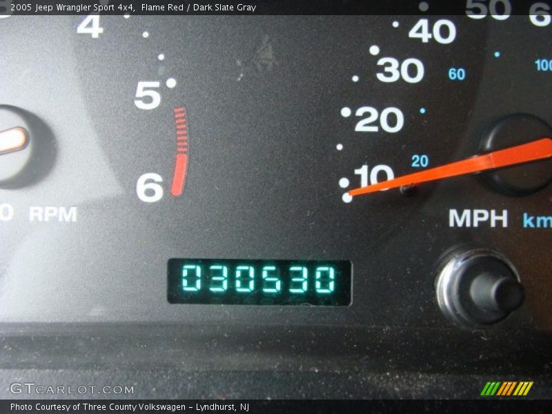 Flame Red / Dark Slate Gray 2005 Jeep Wrangler Sport 4x4