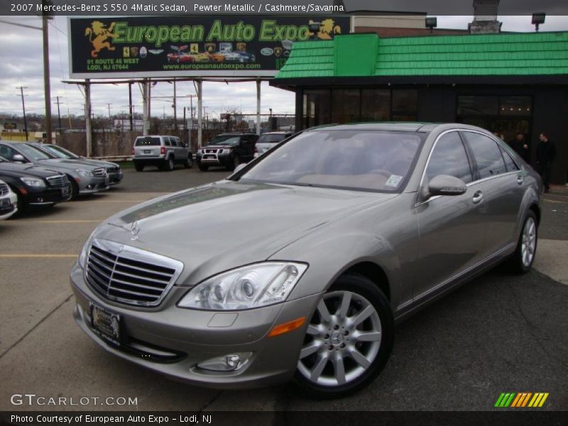 Pewter Metallic / Cashmere/Savanna 2007 Mercedes-Benz S 550 4Matic Sedan