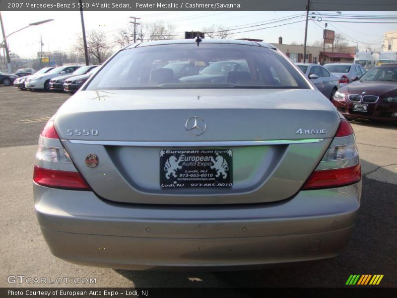 Pewter Metallic / Cashmere/Savanna 2007 Mercedes-Benz S 550 4Matic Sedan