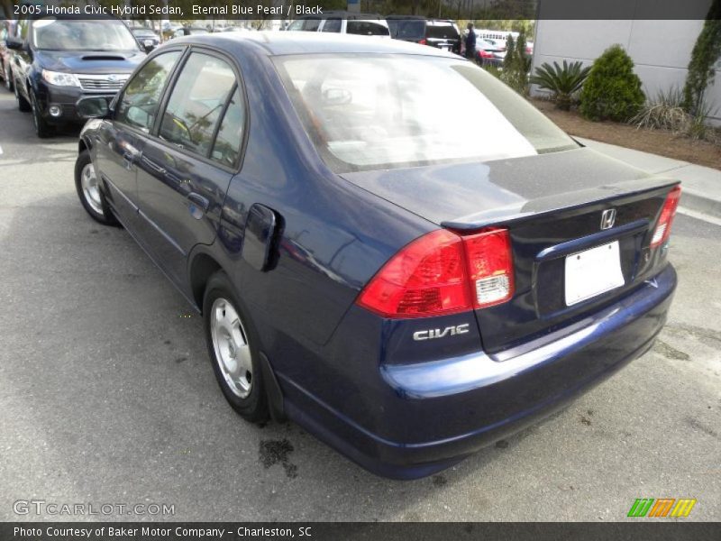Eternal Blue Pearl / Black 2005 Honda Civic Hybrid Sedan
