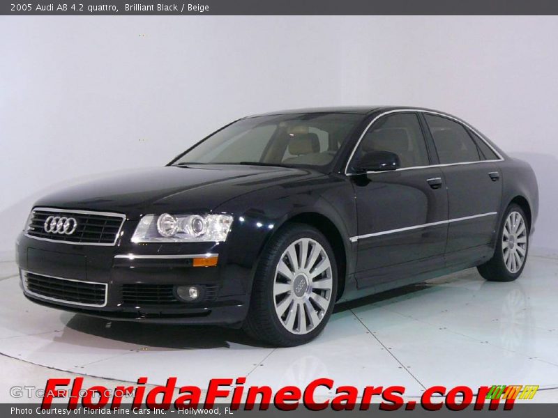 Brilliant Black / Beige 2005 Audi A8 4.2 quattro