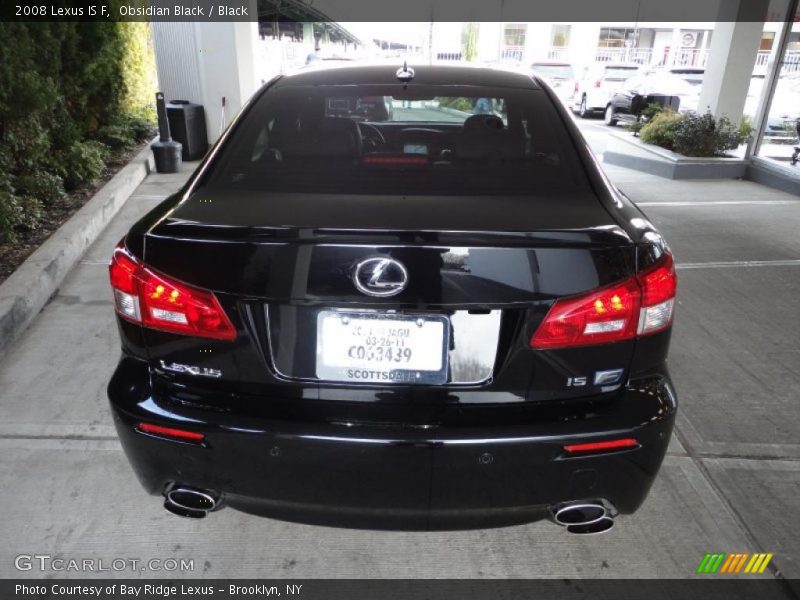 Obsidian Black / Black 2008 Lexus IS F