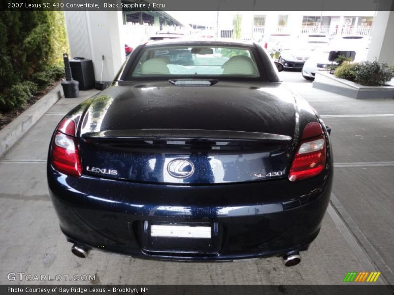 Black Sapphire / Ecru 2007 Lexus SC 430 Convertible