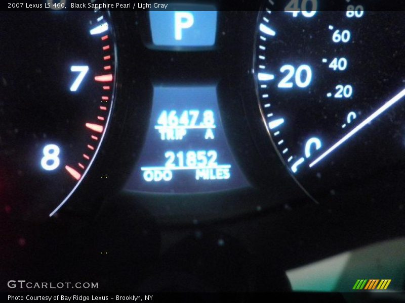 Black Sapphire Pearl / Light Gray 2007 Lexus LS 460