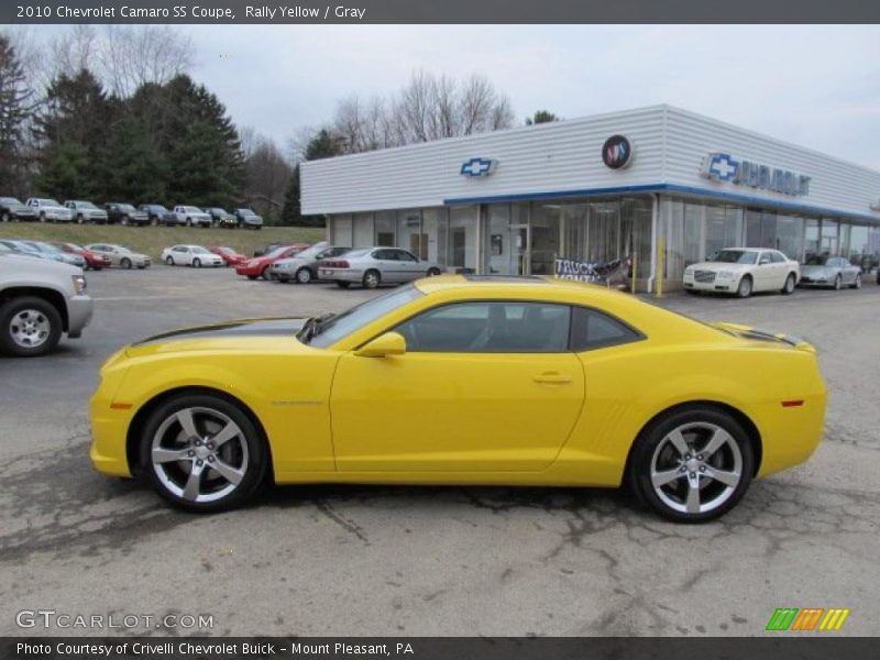 Rally Yellow / Gray 2010 Chevrolet Camaro SS Coupe