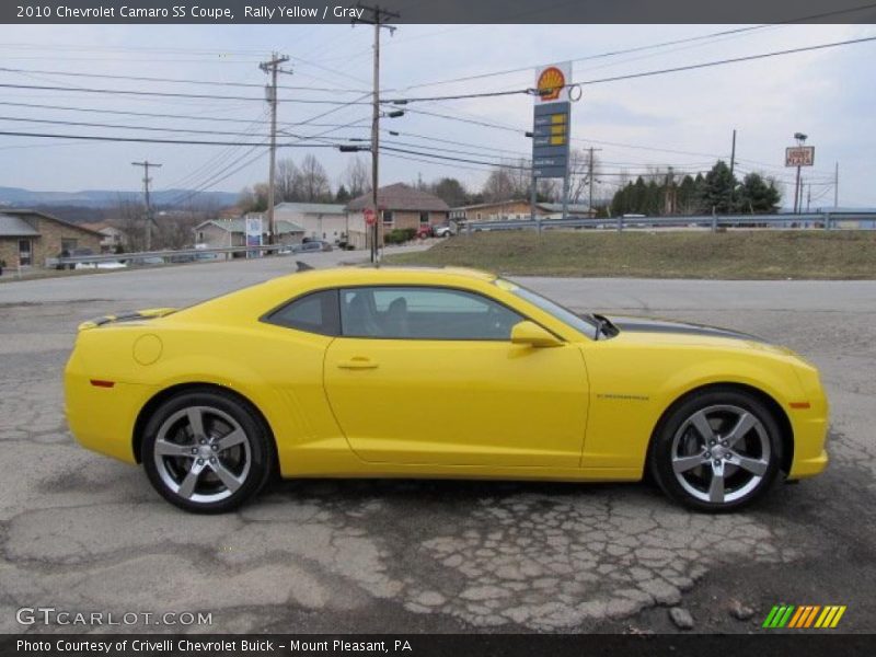 Rally Yellow / Gray 2010 Chevrolet Camaro SS Coupe