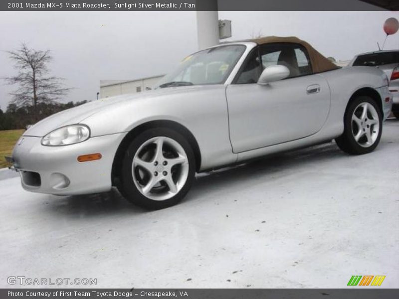 Sunlight Silver Metallic / Tan 2001 Mazda MX-5 Miata Roadster