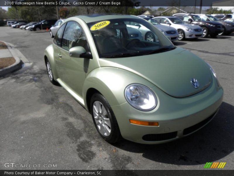 Gecko Green / Cream Beige 2008 Volkswagen New Beetle S Coupe