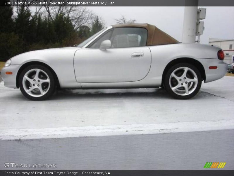 Sunlight Silver Metallic / Tan 2001 Mazda MX-5 Miata Roadster