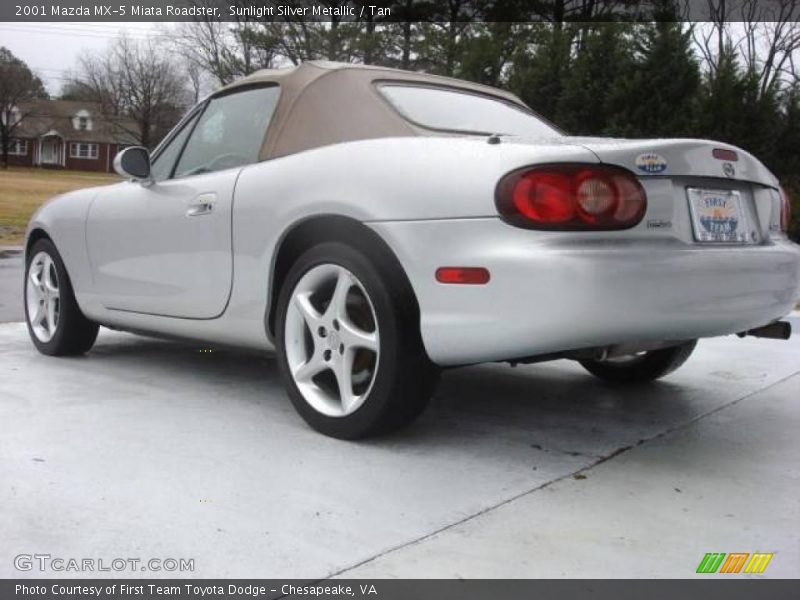Sunlight Silver Metallic / Tan 2001 Mazda MX-5 Miata Roadster