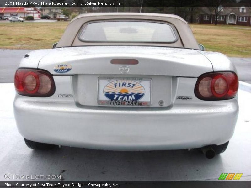 Sunlight Silver Metallic / Tan 2001 Mazda MX-5 Miata Roadster
