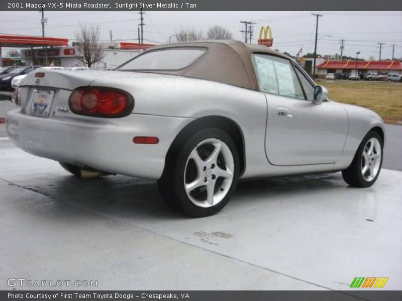 Sunlight Silver Metallic / Tan 2001 Mazda MX-5 Miata Roadster