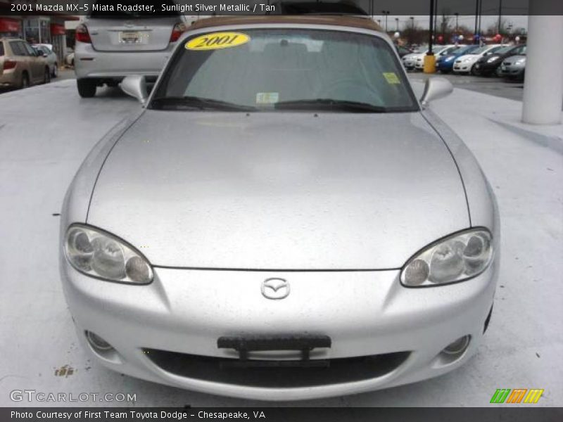 Sunlight Silver Metallic / Tan 2001 Mazda MX-5 Miata Roadster