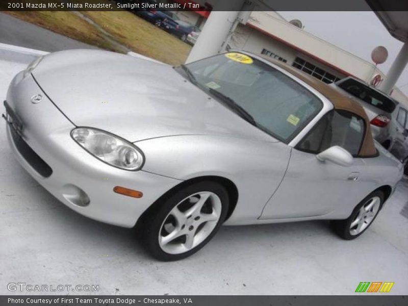 Sunlight Silver Metallic / Tan 2001 Mazda MX-5 Miata Roadster