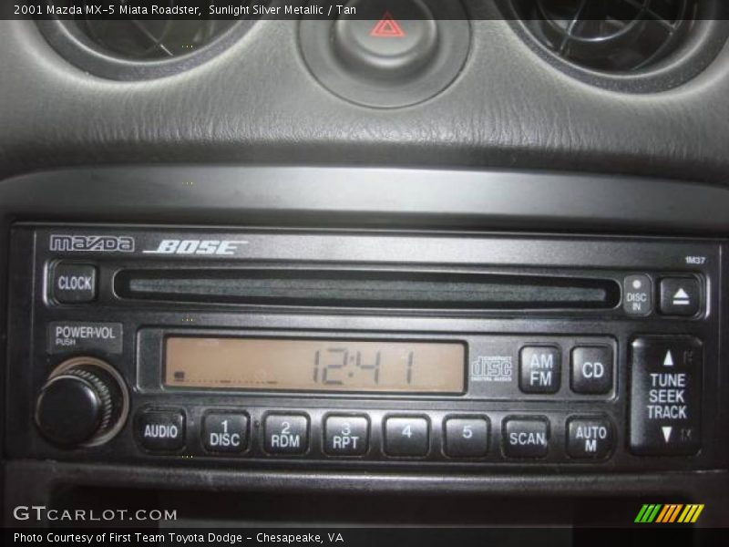 Sunlight Silver Metallic / Tan 2001 Mazda MX-5 Miata Roadster