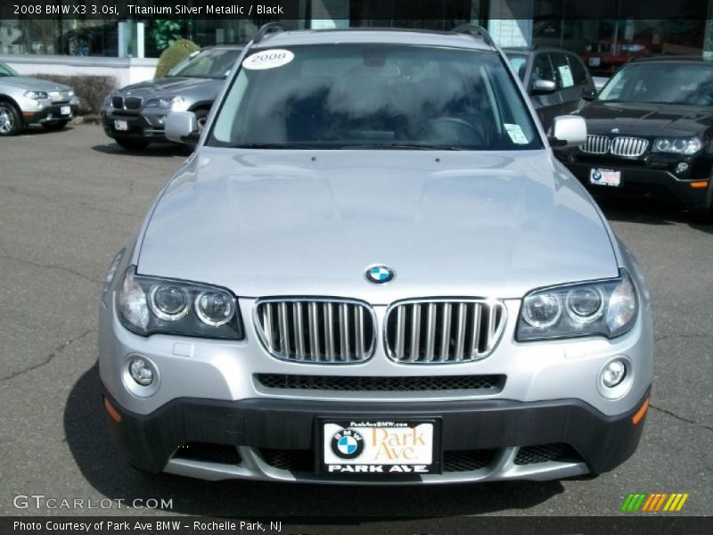 Titanium Silver Metallic / Black 2008 BMW X3 3.0si