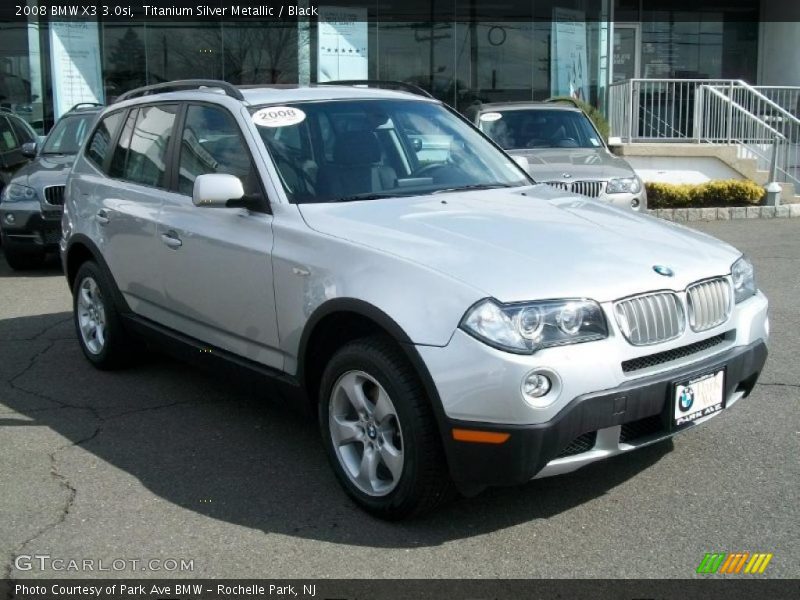 Titanium Silver Metallic / Black 2008 BMW X3 3.0si