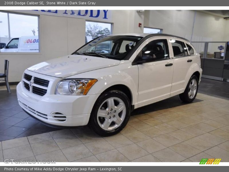 Stone White / Dark Slate Gray 2008 Dodge Caliber SE