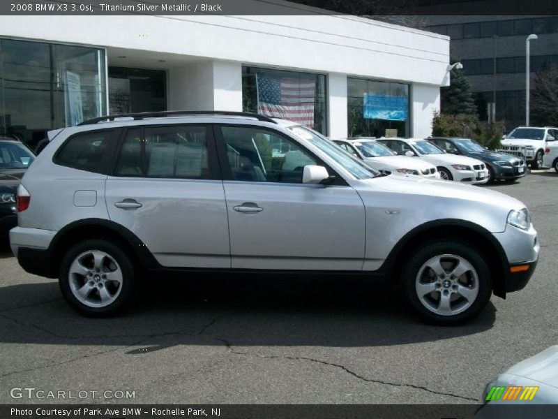 Titanium Silver Metallic / Black 2008 BMW X3 3.0si