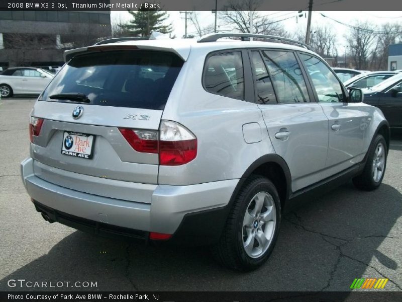 Titanium Silver Metallic / Black 2008 BMW X3 3.0si