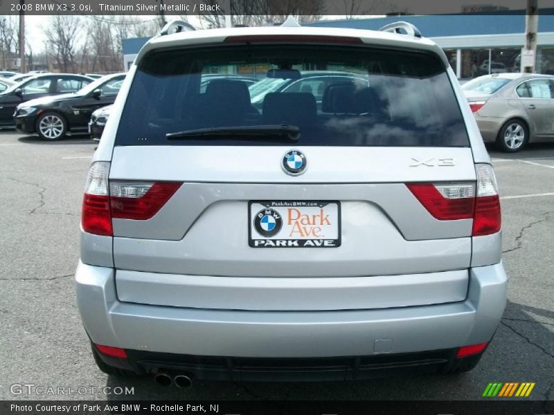 Titanium Silver Metallic / Black 2008 BMW X3 3.0si