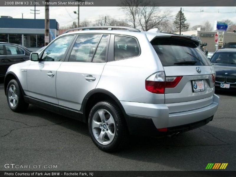 Titanium Silver Metallic / Black 2008 BMW X3 3.0si