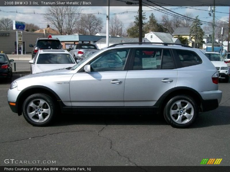 Titanium Silver Metallic / Black 2008 BMW X3 3.0si