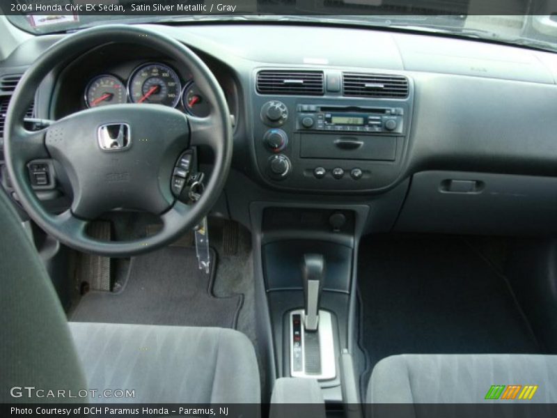 Satin Silver Metallic / Gray 2004 Honda Civic EX Sedan