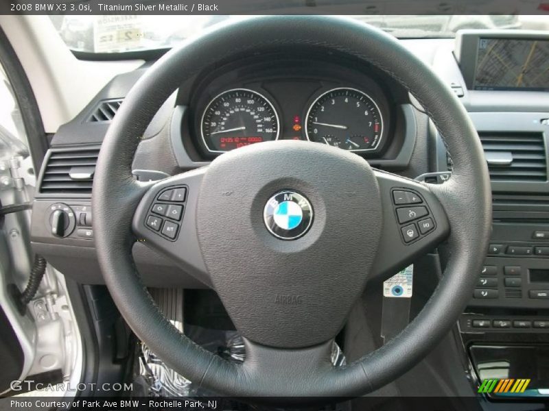 Titanium Silver Metallic / Black 2008 BMW X3 3.0si