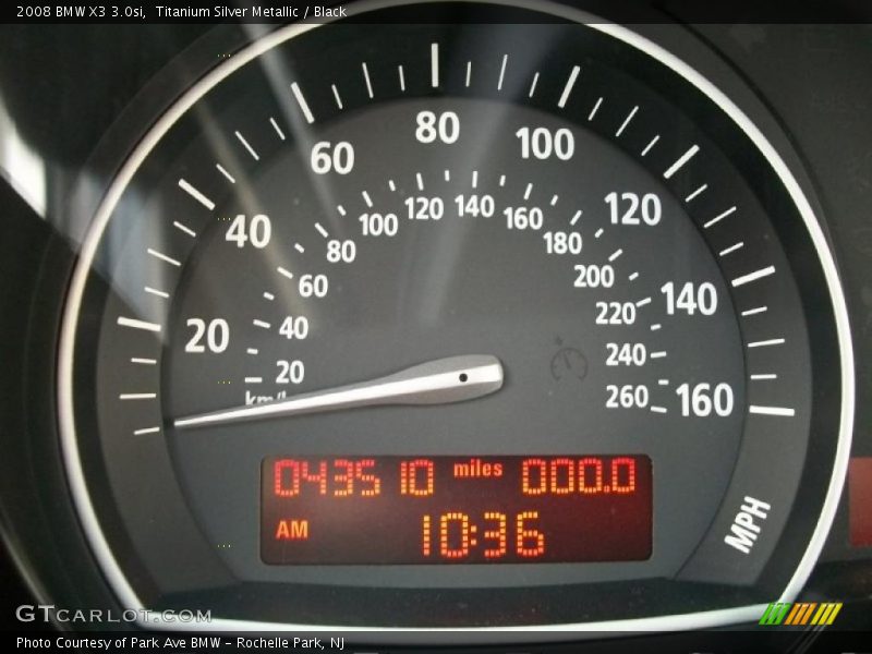 Titanium Silver Metallic / Black 2008 BMW X3 3.0si