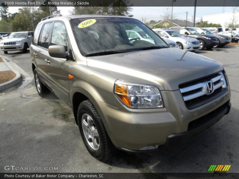 Mocha Metallic / Saddle 2008 Honda Pilot EX-L
