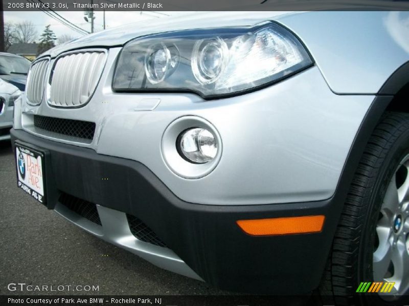 Titanium Silver Metallic / Black 2008 BMW X3 3.0si