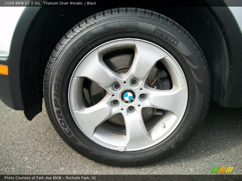 Titanium Silver Metallic / Black 2008 BMW X3 3.0si