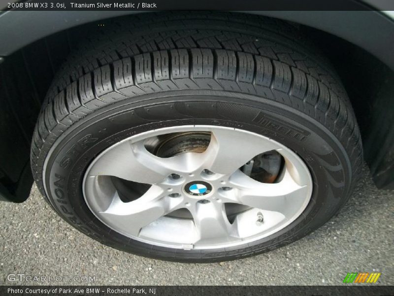 Titanium Silver Metallic / Black 2008 BMW X3 3.0si