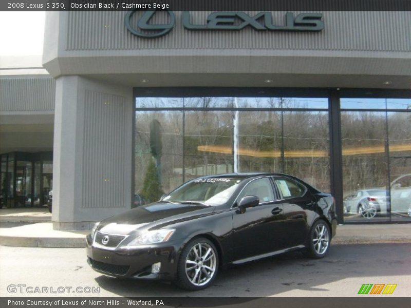 Obsidian Black / Cashmere Beige 2008 Lexus IS 350
