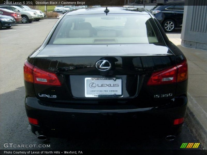 Obsidian Black / Cashmere Beige 2008 Lexus IS 350