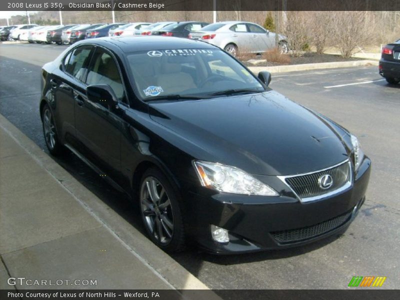 Obsidian Black / Cashmere Beige 2008 Lexus IS 350