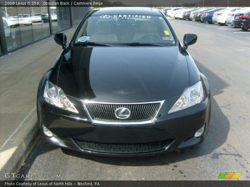 Obsidian Black / Cashmere Beige 2008 Lexus IS 350
