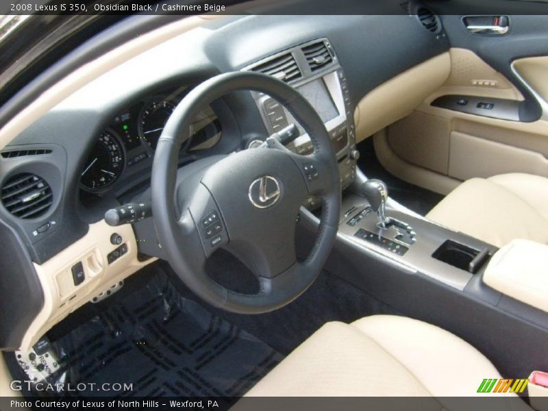 Obsidian Black / Cashmere Beige 2008 Lexus IS 350