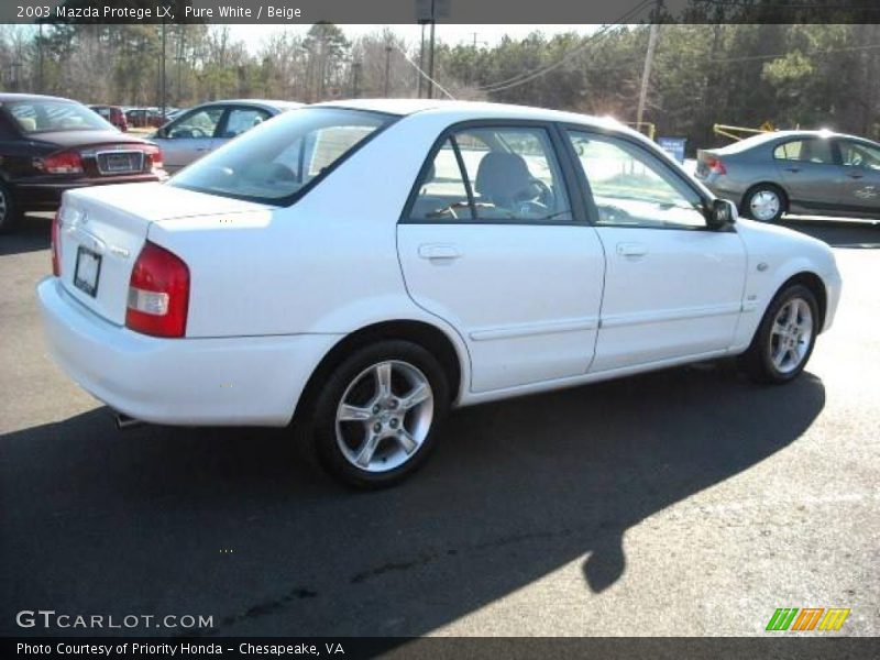 Pure White / Beige 2003 Mazda Protege LX