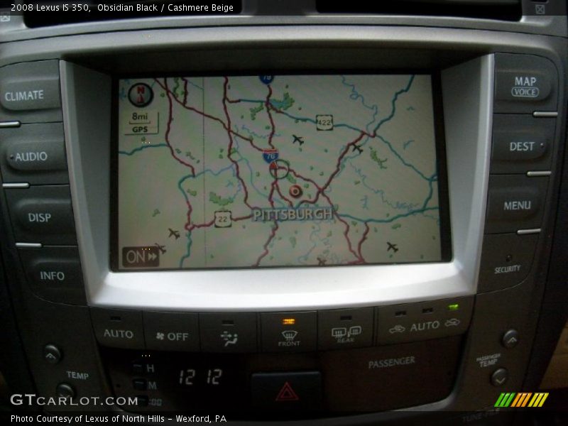 Obsidian Black / Cashmere Beige 2008 Lexus IS 350