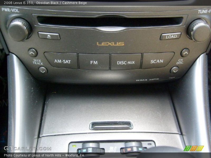 Obsidian Black / Cashmere Beige 2008 Lexus IS 350